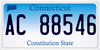 CT license plate AC88546