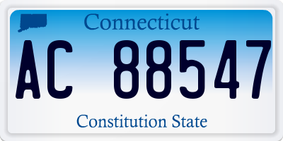 CT license plate AC88547