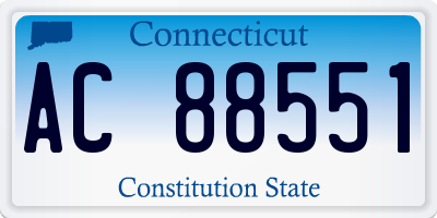 CT license plate AC88551