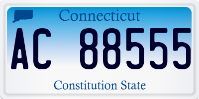 CT license plate AC88555