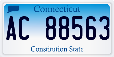 CT license plate AC88563
