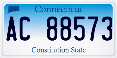 CT license plate AC88573