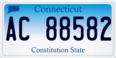 CT license plate AC88582