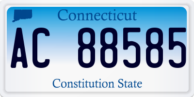 CT license plate AC88585