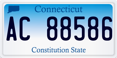 CT license plate AC88586