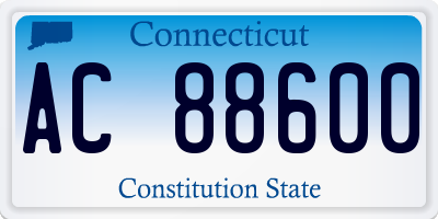 CT license plate AC88600
