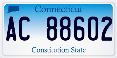 CT license plate AC88602