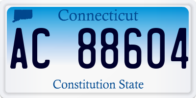 CT license plate AC88604