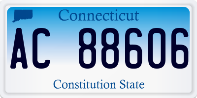 CT license plate AC88606