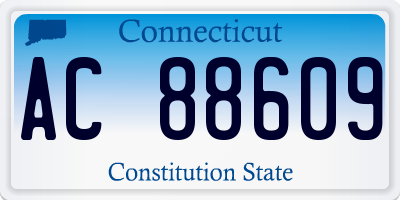 CT license plate AC88609