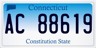 CT license plate AC88619