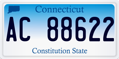 CT license plate AC88622
