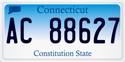 CT license plate AC88627