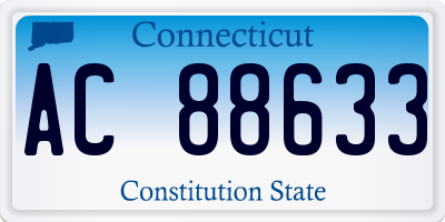CT license plate AC88633