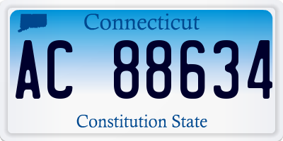 CT license plate AC88634