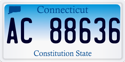 CT license plate AC88636