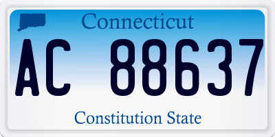 CT license plate AC88637