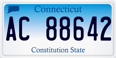 CT license plate AC88642