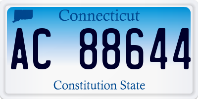 CT license plate AC88644