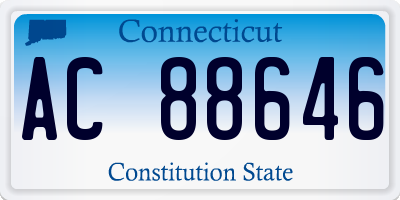 CT license plate AC88646