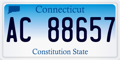 CT license plate AC88657