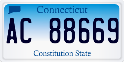 CT license plate AC88669