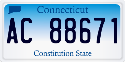 CT license plate AC88671