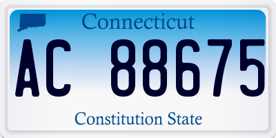 CT license plate AC88675