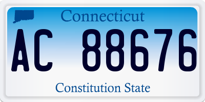 CT license plate AC88676