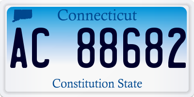 CT license plate AC88682
