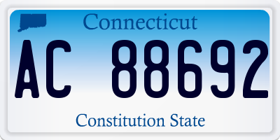 CT license plate AC88692