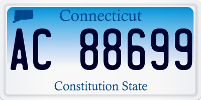 CT license plate AC88699