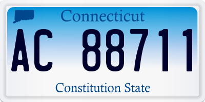 CT license plate AC88711