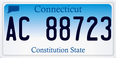 CT license plate AC88723