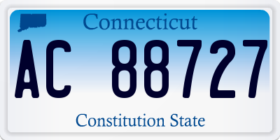 CT license plate AC88727