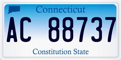 CT license plate AC88737