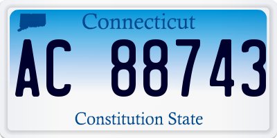 CT license plate AC88743