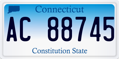 CT license plate AC88745