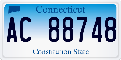 CT license plate AC88748