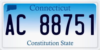 CT license plate AC88751