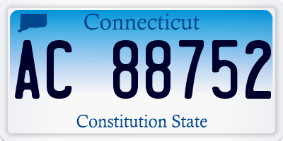 CT license plate AC88752