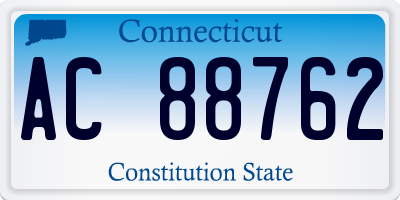 CT license plate AC88762