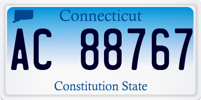 CT license plate AC88767