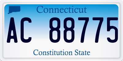 CT license plate AC88775