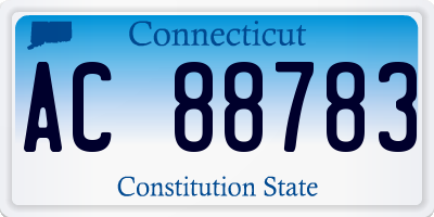 CT license plate AC88783
