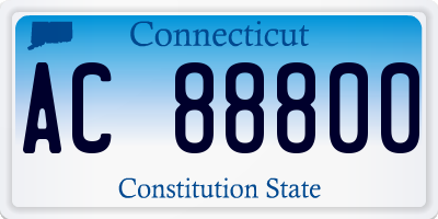 CT license plate AC88800