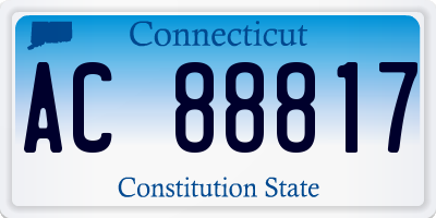 CT license plate AC88817