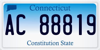 CT license plate AC88819