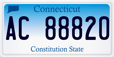 CT license plate AC88820