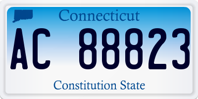 CT license plate AC88823